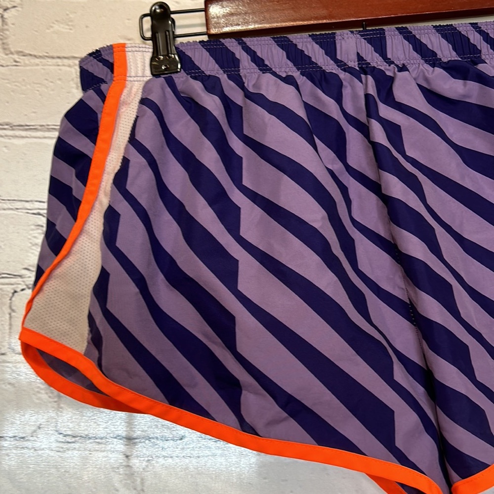 Nike Dri-Fit Athletic Purple Orange Running Shorts Size Large - Picture 7 of 8